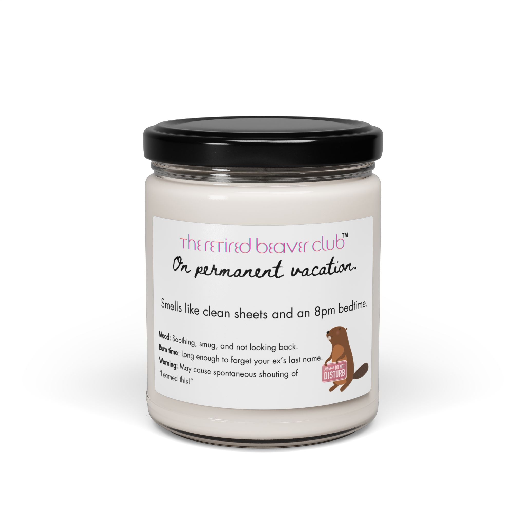 "On Permanent Vacation," Clean Cotton Scented Soy Candle