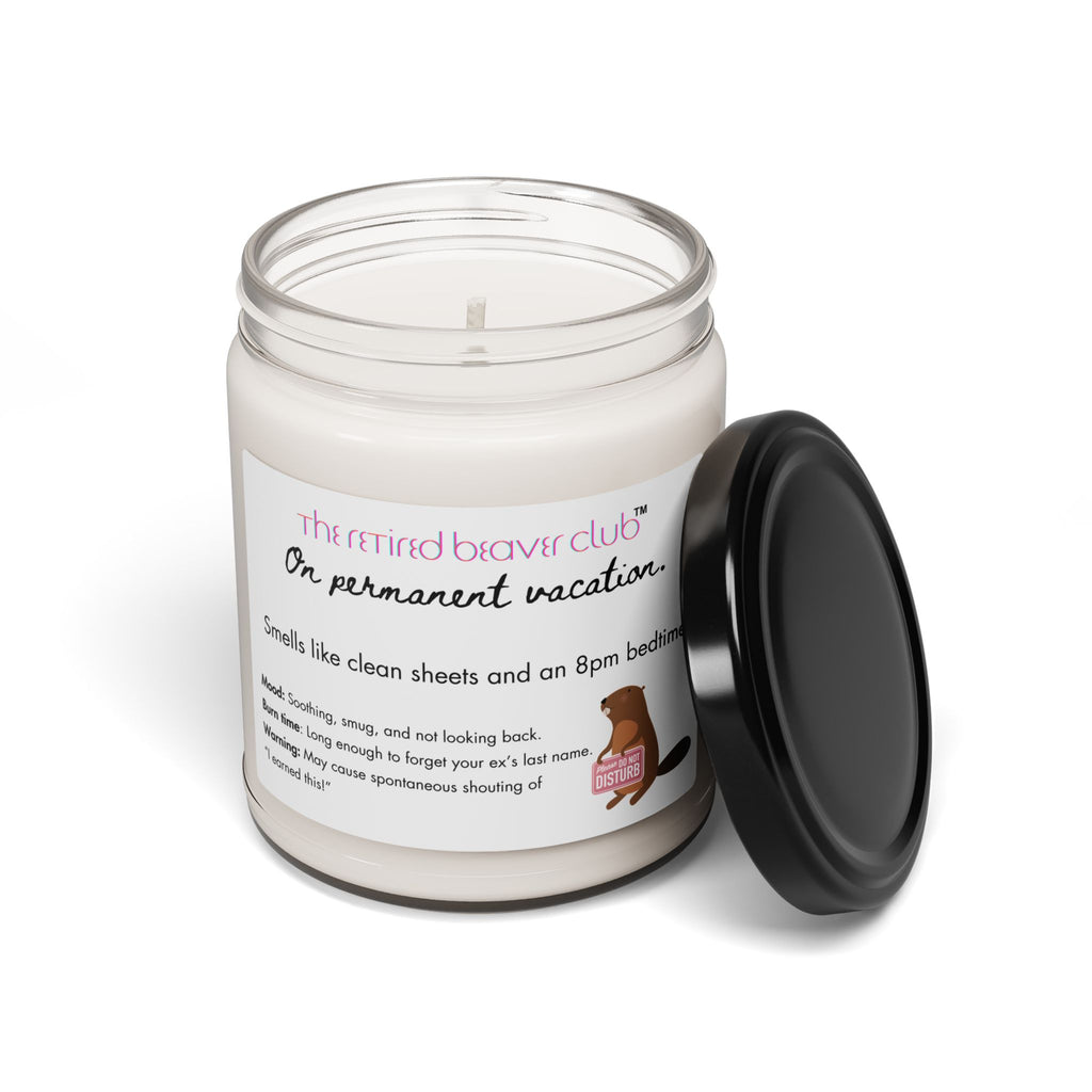 "On Permanent Vacation," Clean Cotton Scented Soy Candle