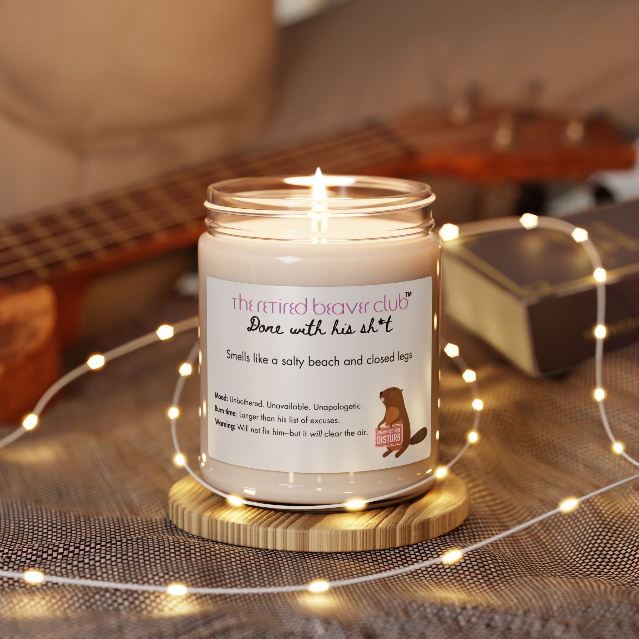 "Done with His Sh*t" Sea Salt and Orchid Scented Soy Candle
